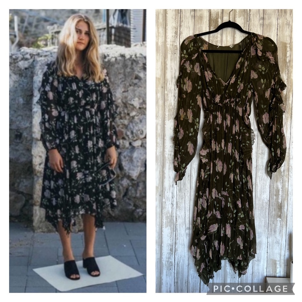 Ulla Johnson Lorelei Floral Ruffle Midi Dress